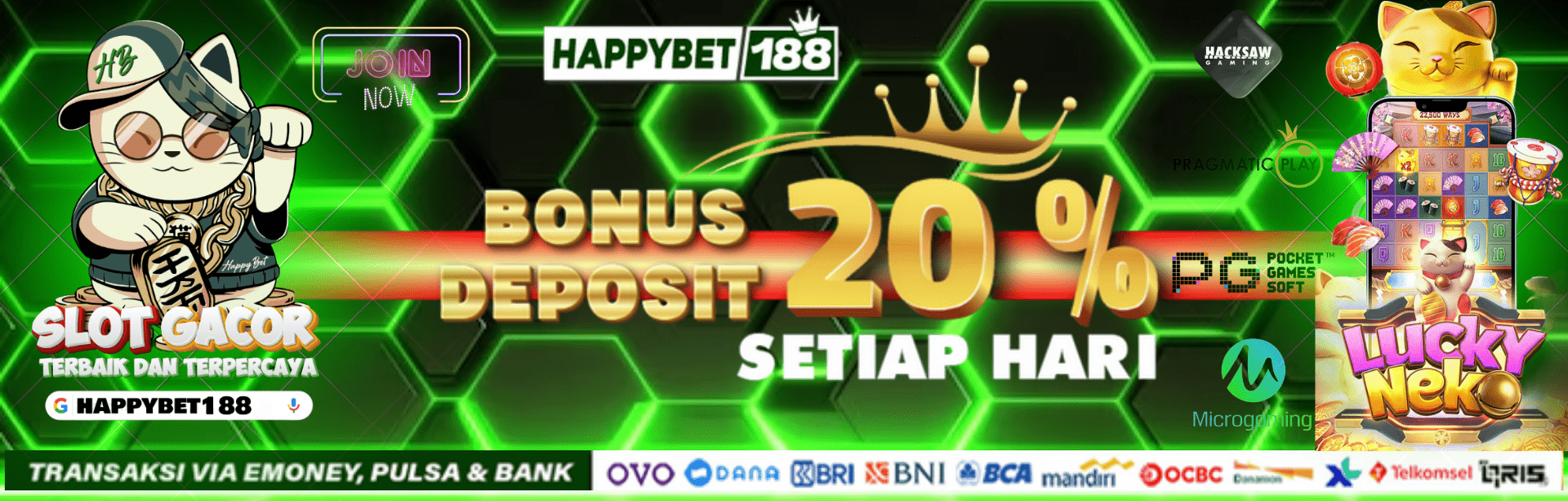 BONUS DEPOSIT SETIAP HARI 20%