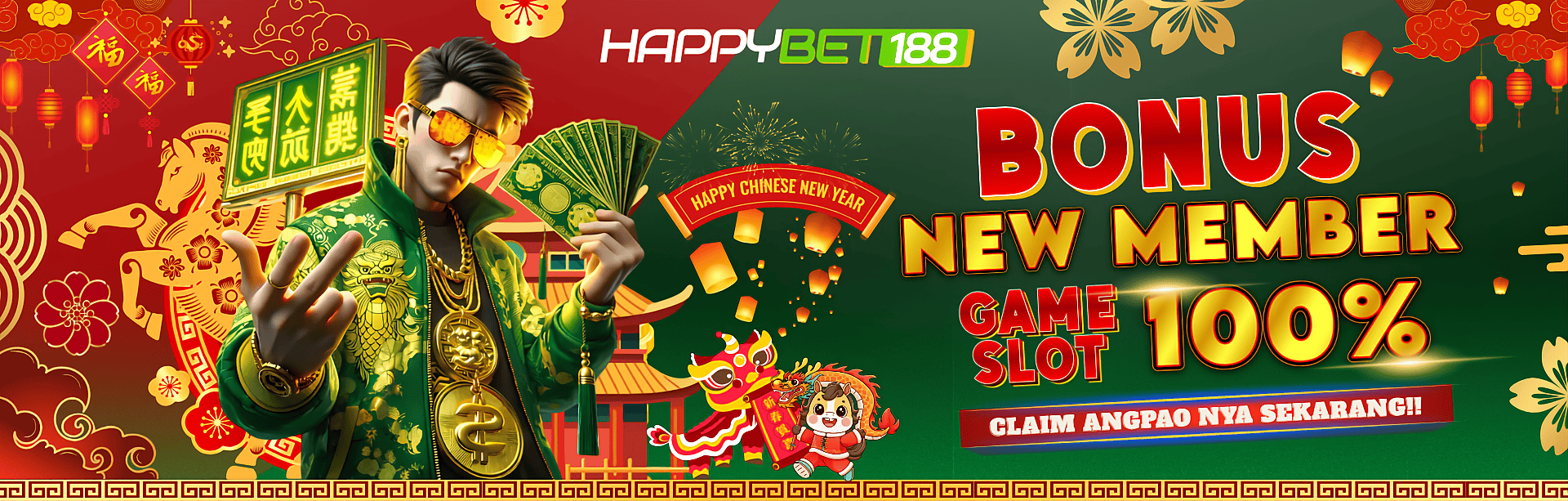 BONUS HAPPY NEW MEMBER 100% SLOT